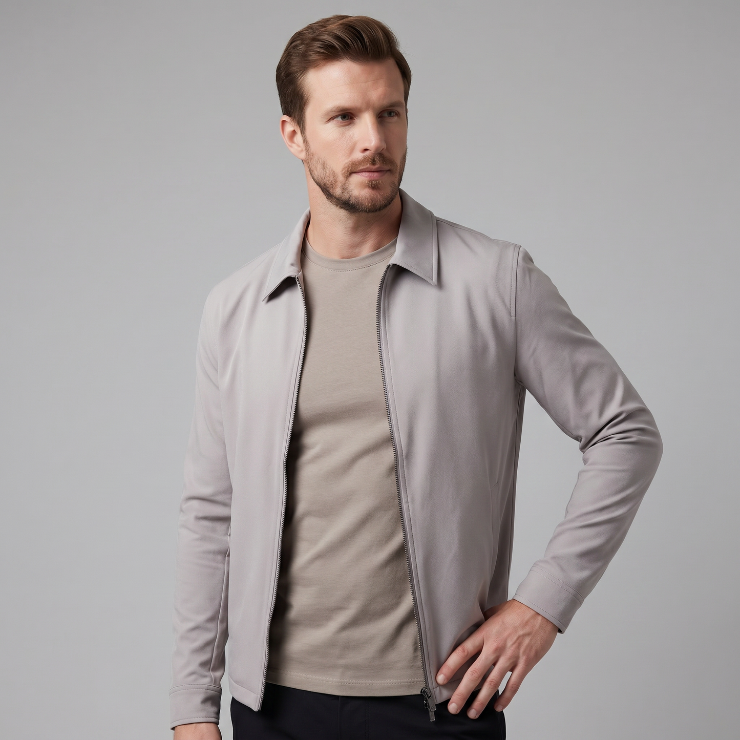 Men's Shiny Mid-Spring Jacket