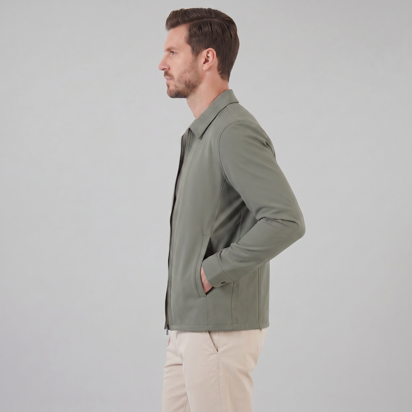 Men's Shiny Mid-Spring Jacket