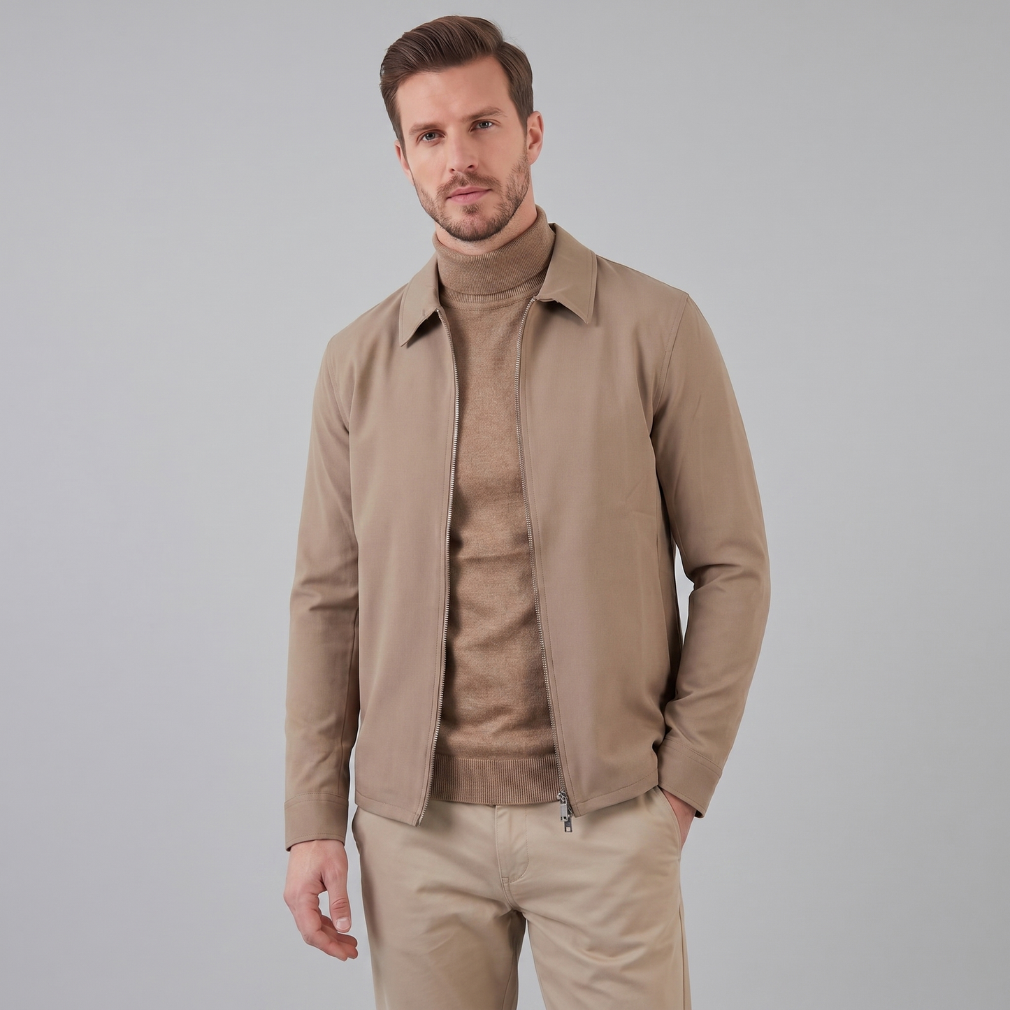 Men's Shiny Mid-Spring Jacket