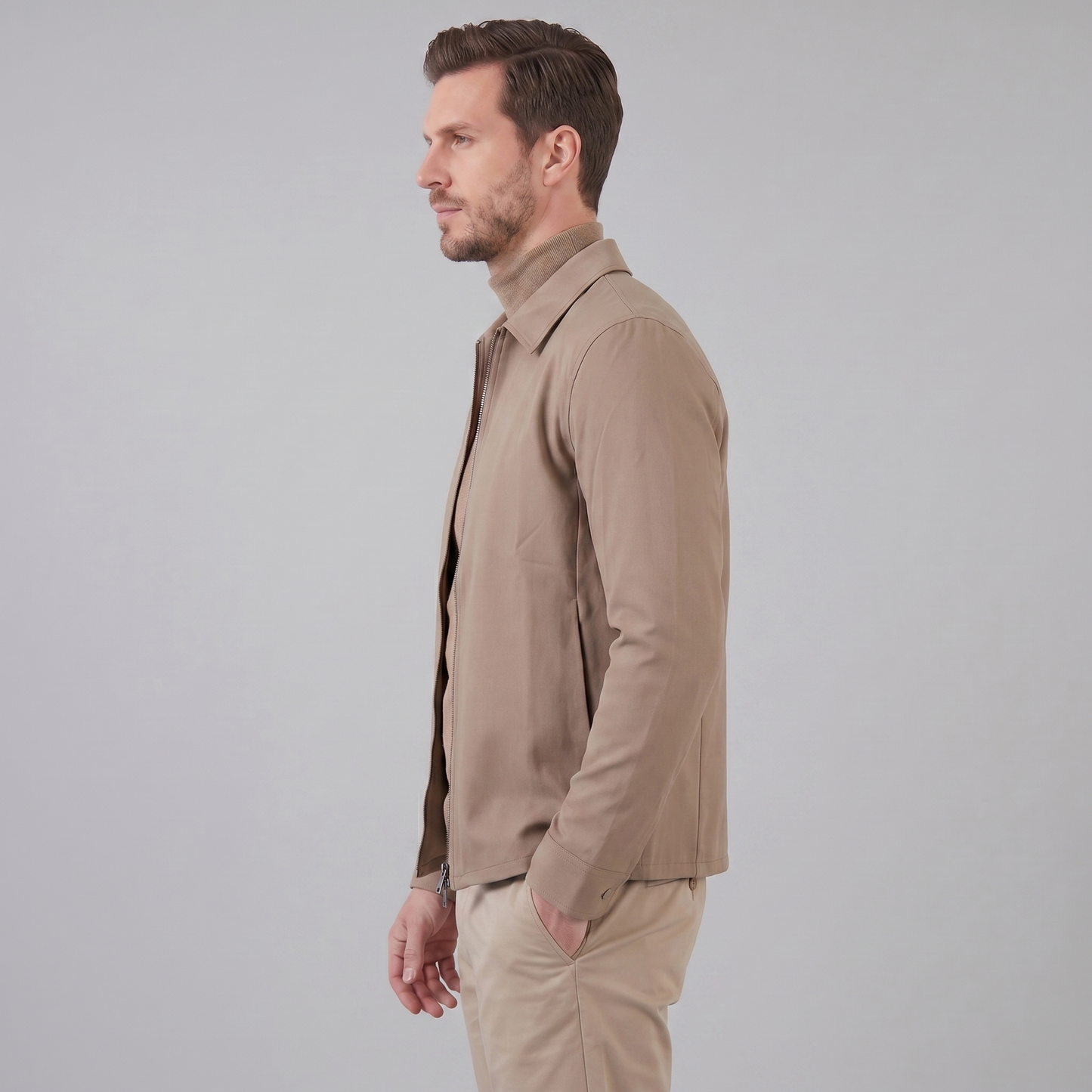 Men's Shiny Mid-Spring Jacket