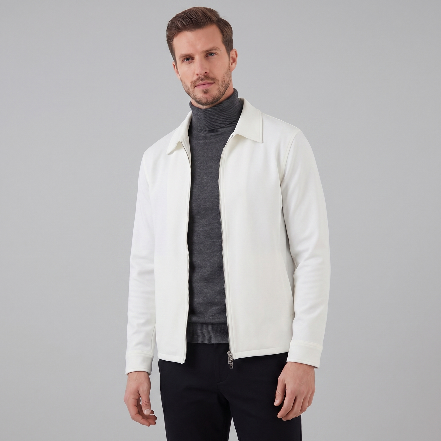 Men's Shiny Mid-Spring Jacket