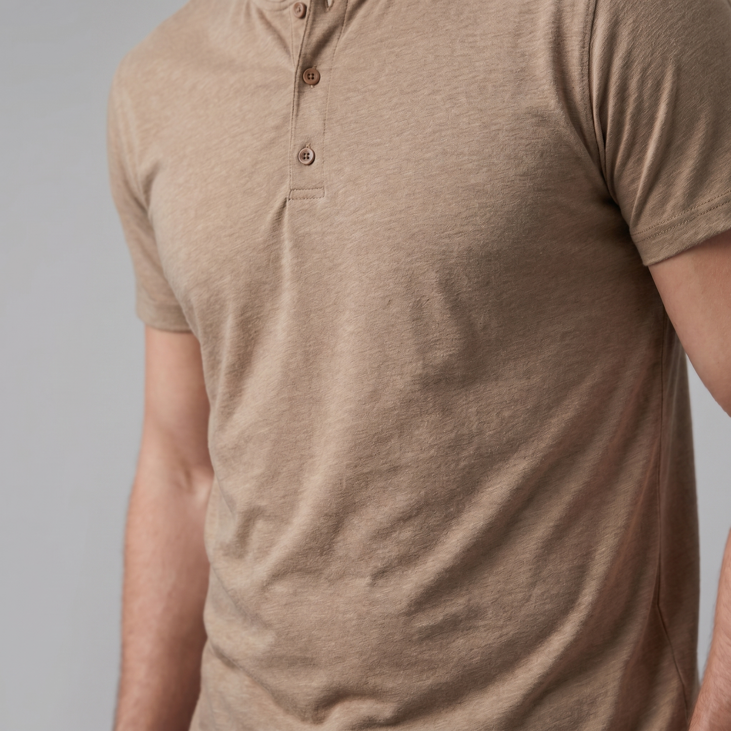 Men's Short Sleeve Henley Shirt