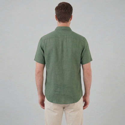 Men's Short Sleeve Linen Shirt