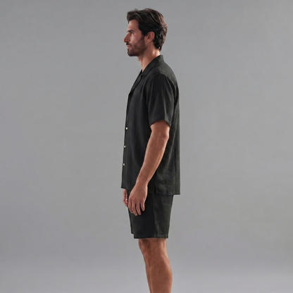 Men's Short Sleeve Linen Summer Set