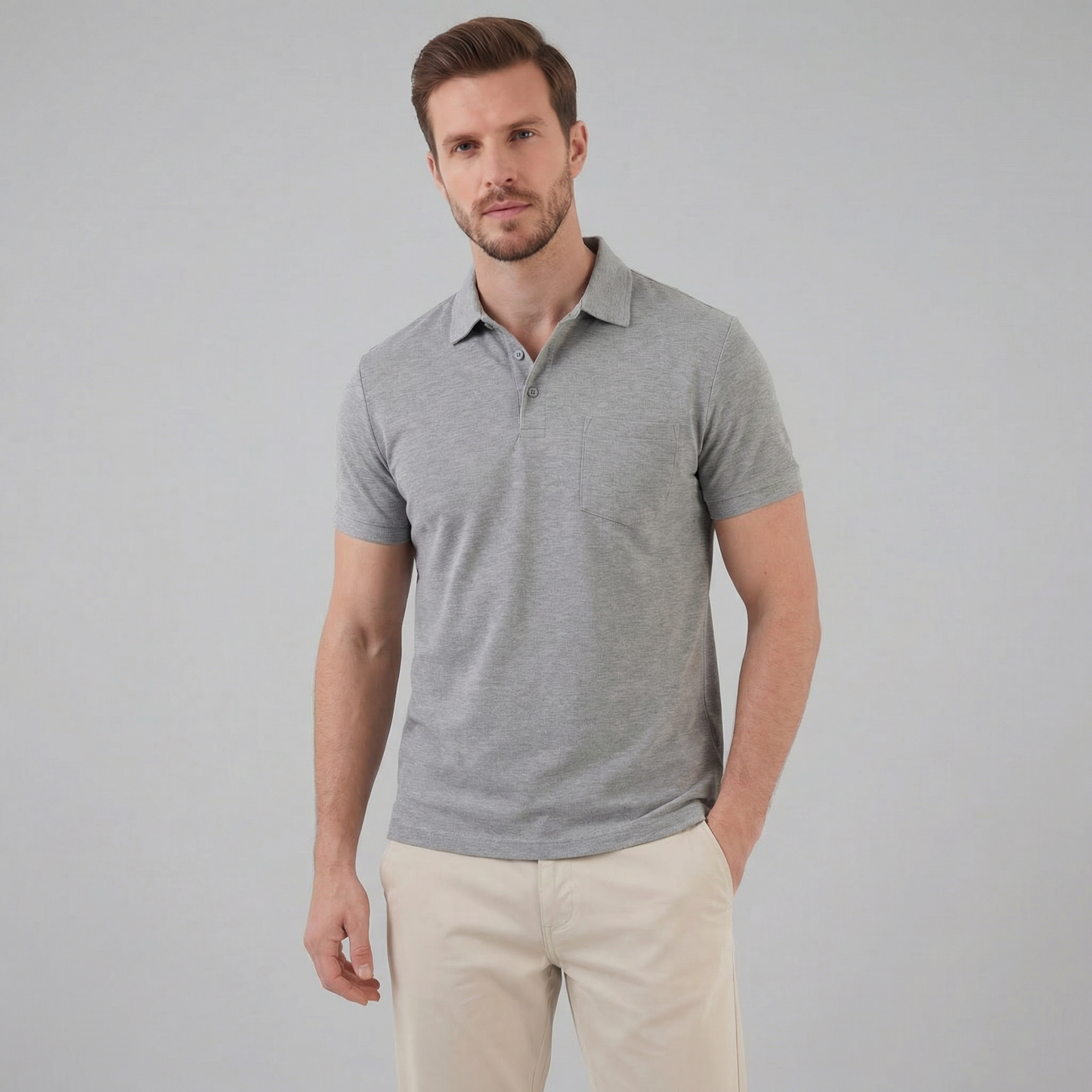 Men's Short Sleeve Summer Polo Shirt