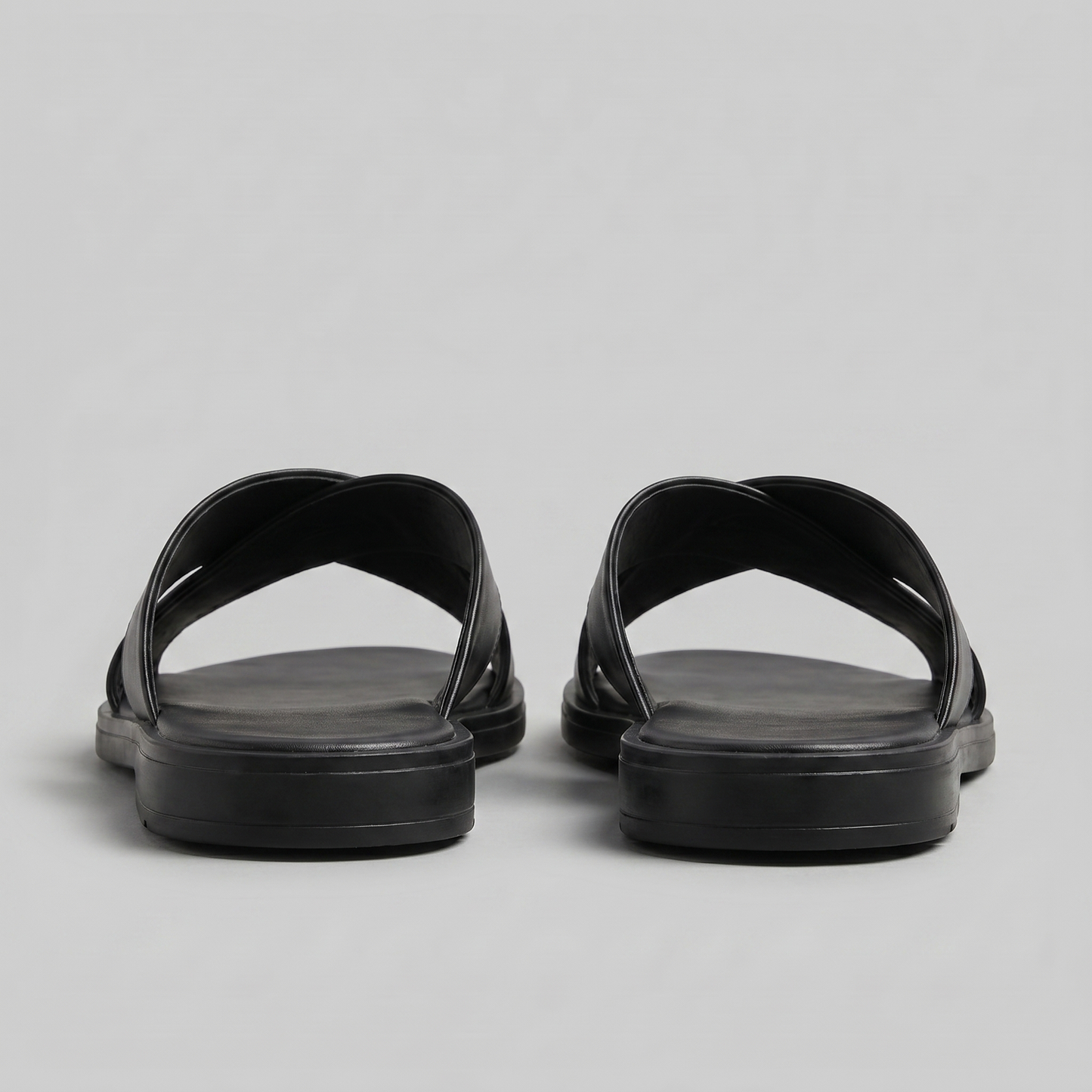 Men's Slide Sandals with Cross Strap Design