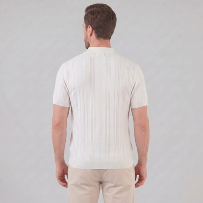 Men's Slim Fit Zip Up Polo Shirt