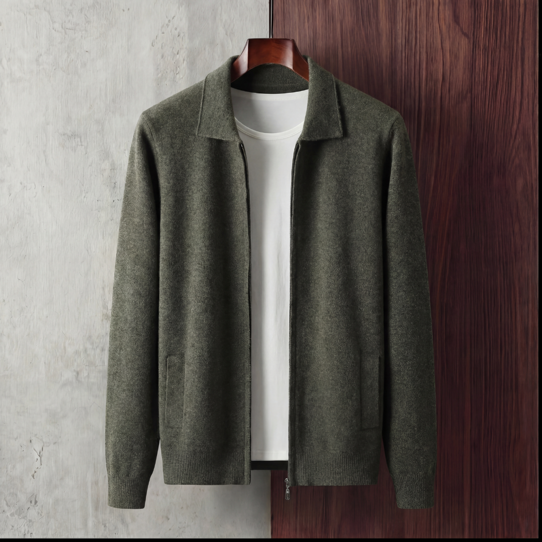 Men's Soft Fabric Zip Up Vest