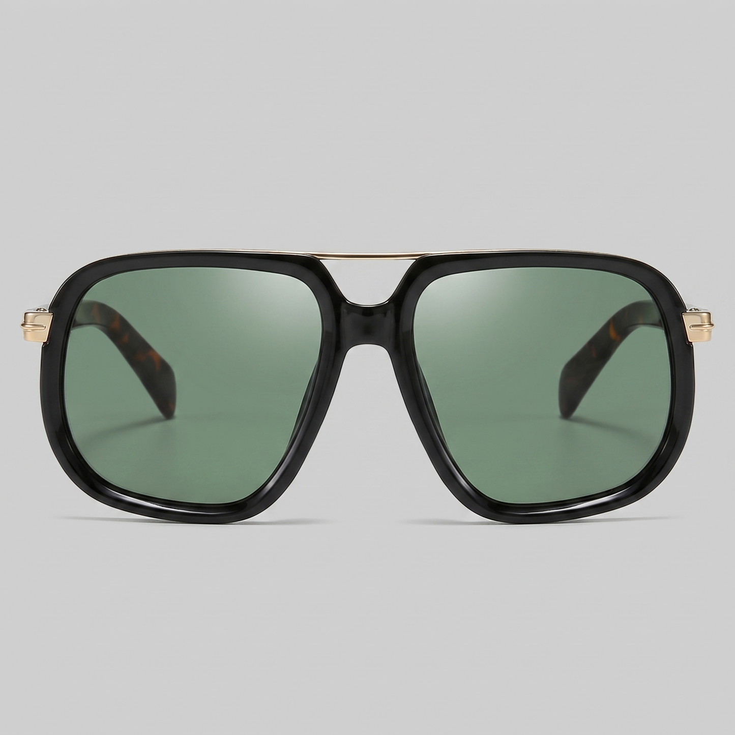 Men's Square Double-Bridge Sunglasses