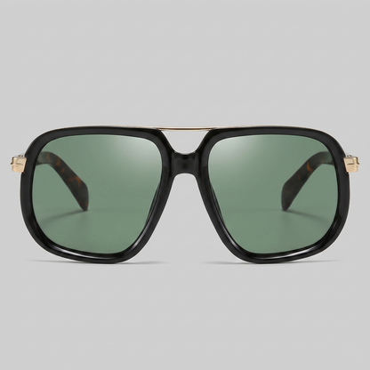 Men's Square Double-Bridge Sunglasses