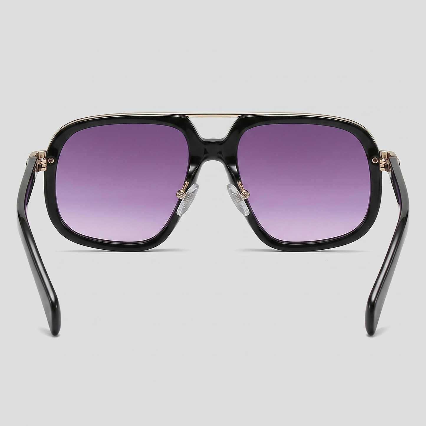 Men's Square Double-Bridge Sunglasses