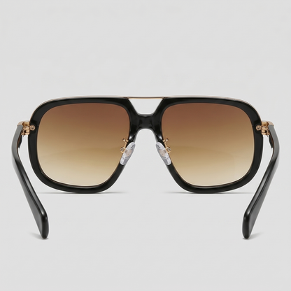 Men's Square Double-Bridge Sunglasses