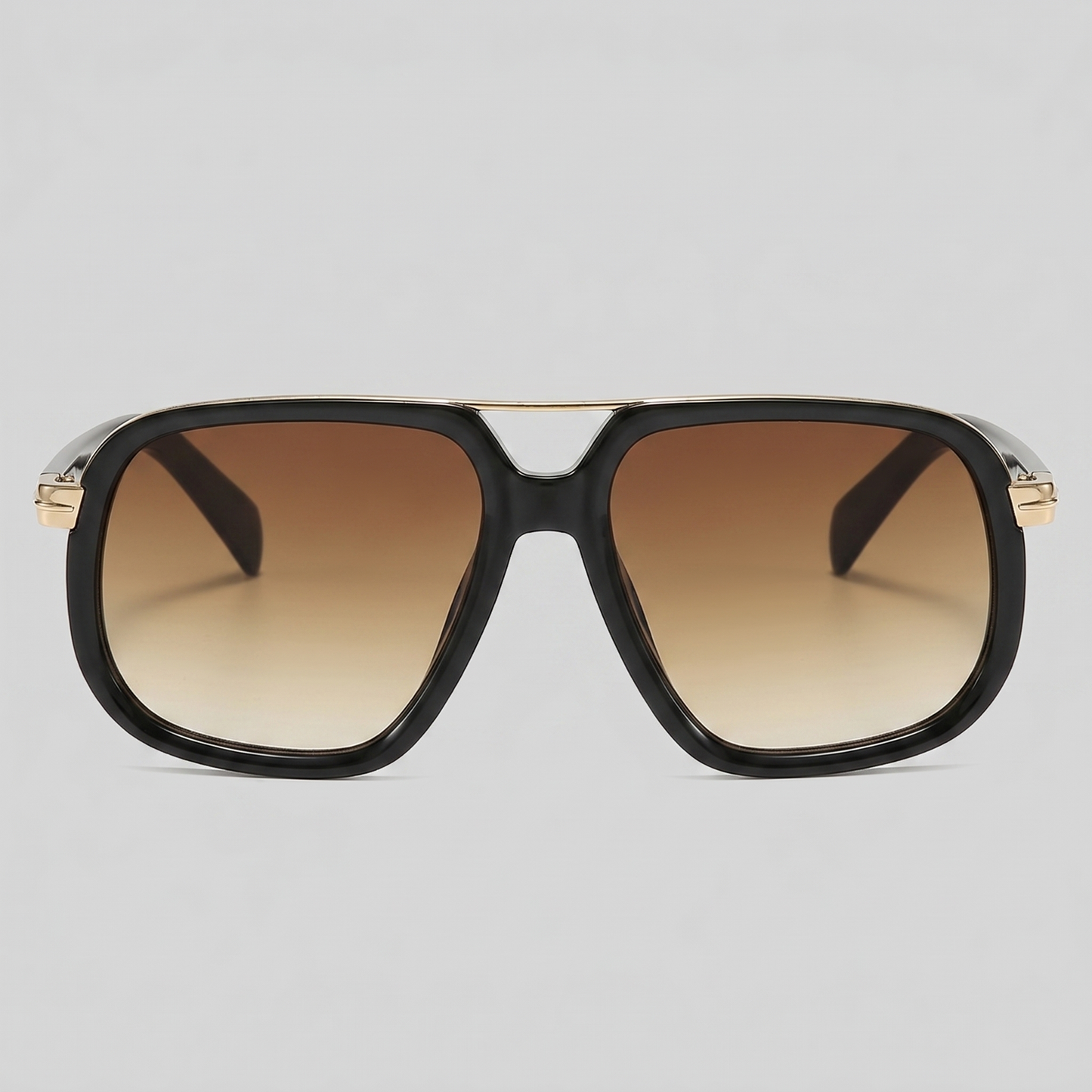 Men's Square Double-Bridge Sunglasses