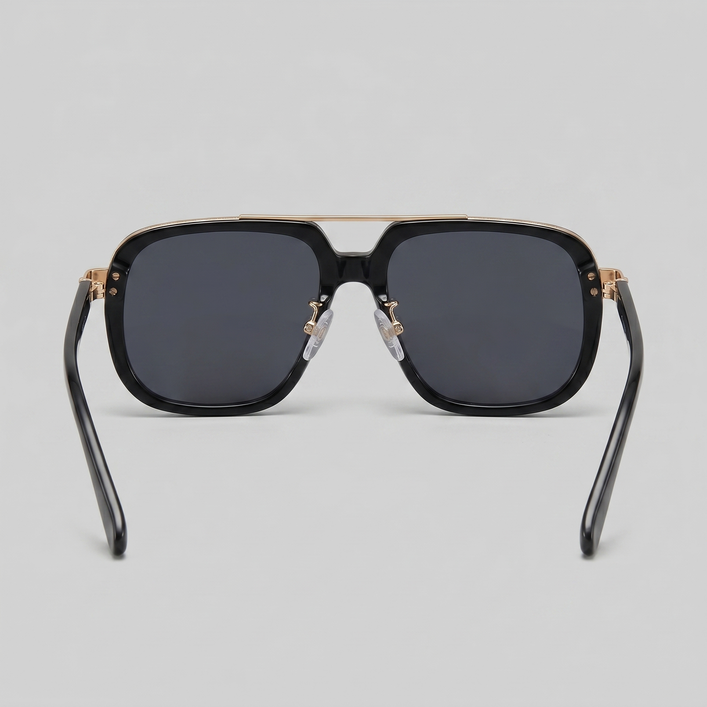 Men's Square Double-Bridge Sunglasses