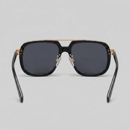 Men's Square Double-Bridge Sunglasses