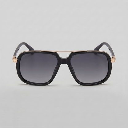 Men's Square Double-Bridge Sunglasses