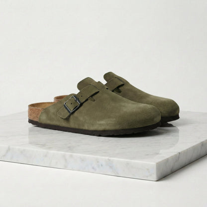 Men's Suede Clogs - Stylish Comfort Loafers
