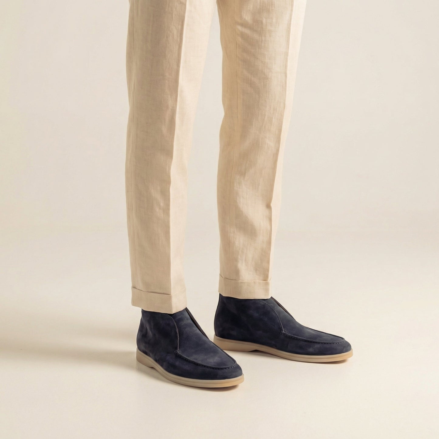 Men's Suede High Loafers