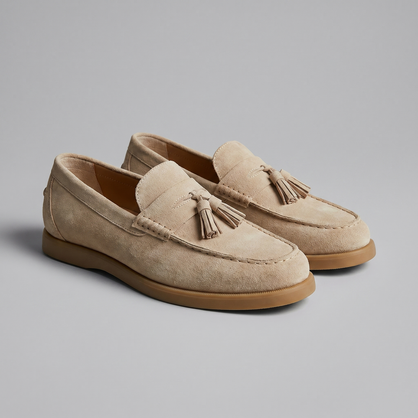 Men's Suede Loafers with Classic Details