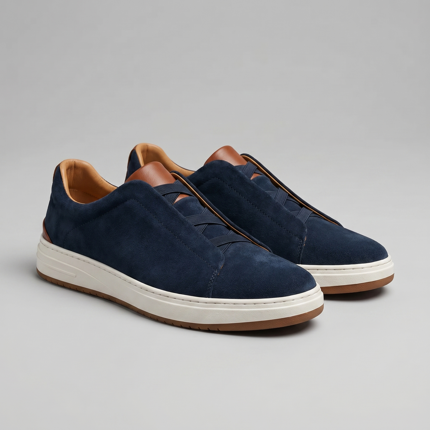 Men's Suede Slip-On Casual Sneakers