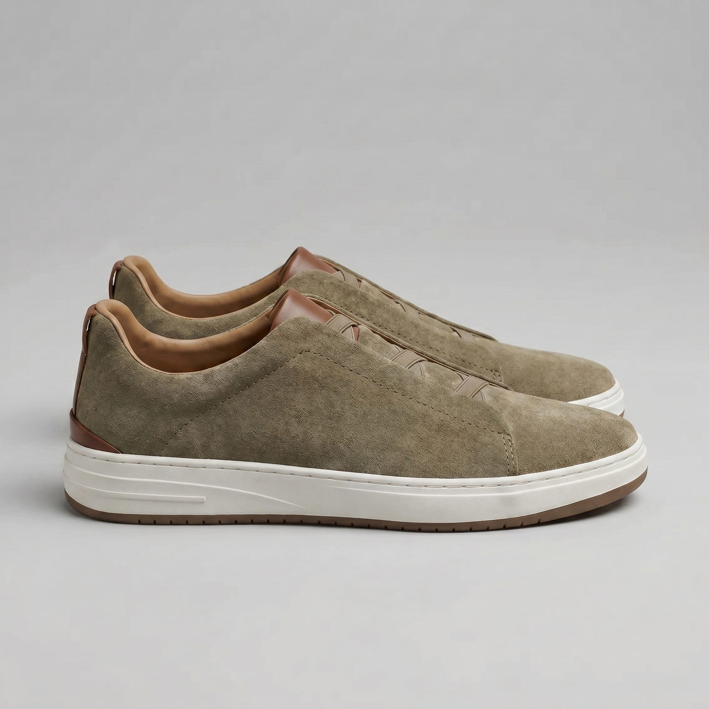 Men's Suede Slip-On Casual Sneakers