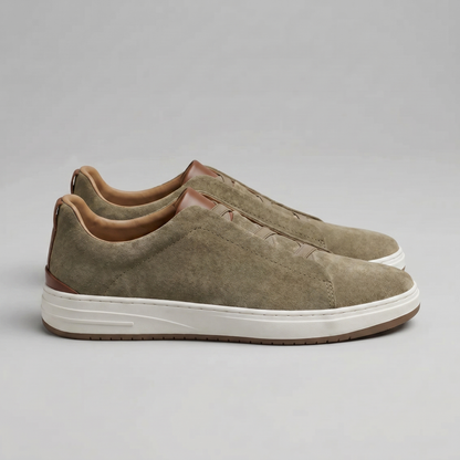 Men's Suede Slip-On Casual Sneakers
