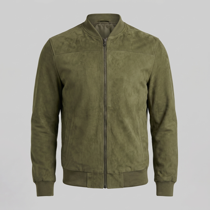 Men's Suede-Touch Bomber Jacket