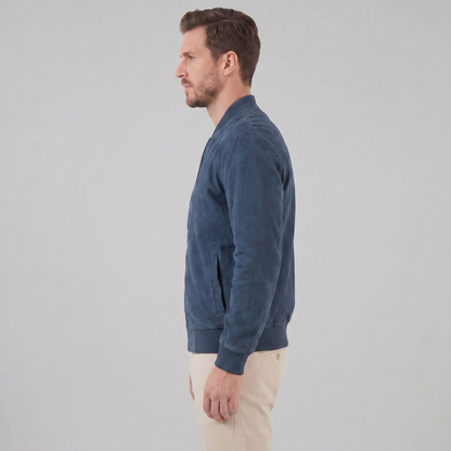 Men's Suede-Touch Bomber Jacket