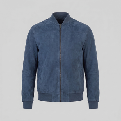Men's Suede-Touch Bomber Jacket