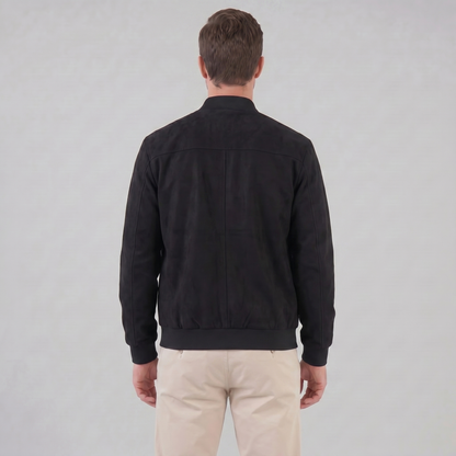 Men's Suede-Touch Bomber Jacket