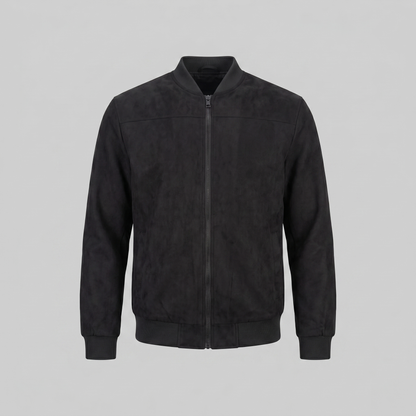Men's Suede-Touch Bomber Jacket