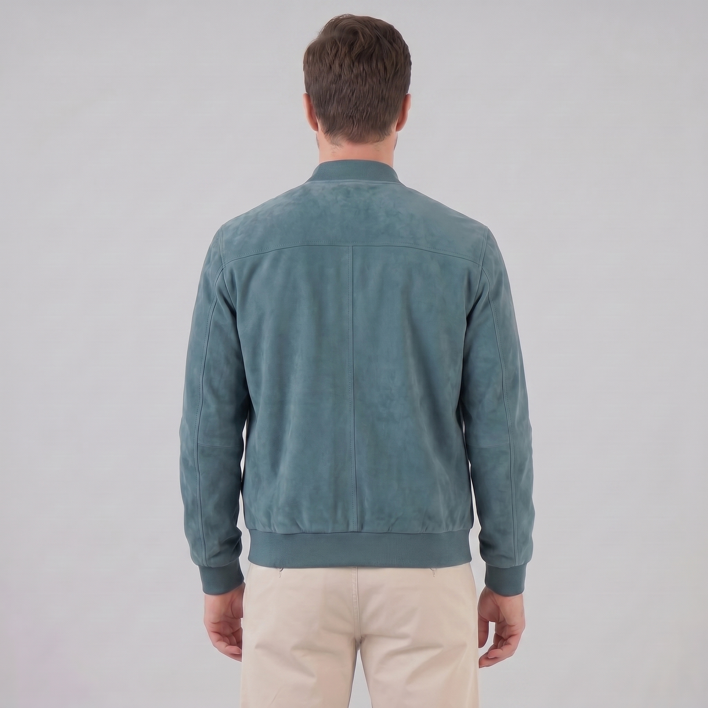 Men's Suede-Touch Bomber Jacket