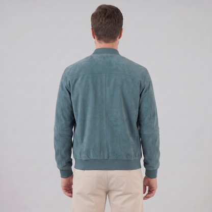 Men's Suede-Touch Bomber Jacket
