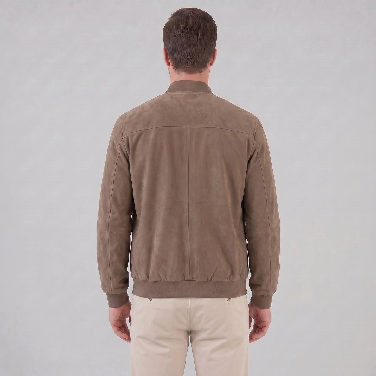 Men's Suede-Touch Bomber Jacket