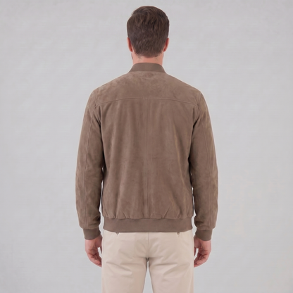Men's Suede-Touch Bomber Jacket