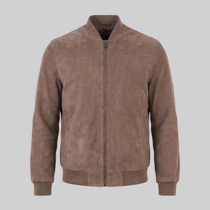 Men's Suede-Touch Bomber Jacket