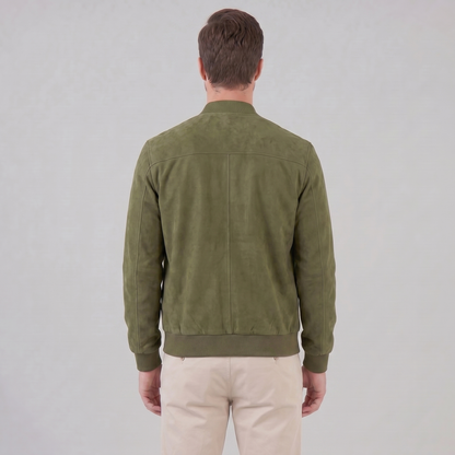 Men's Suede-Touch Bomber Jacket
