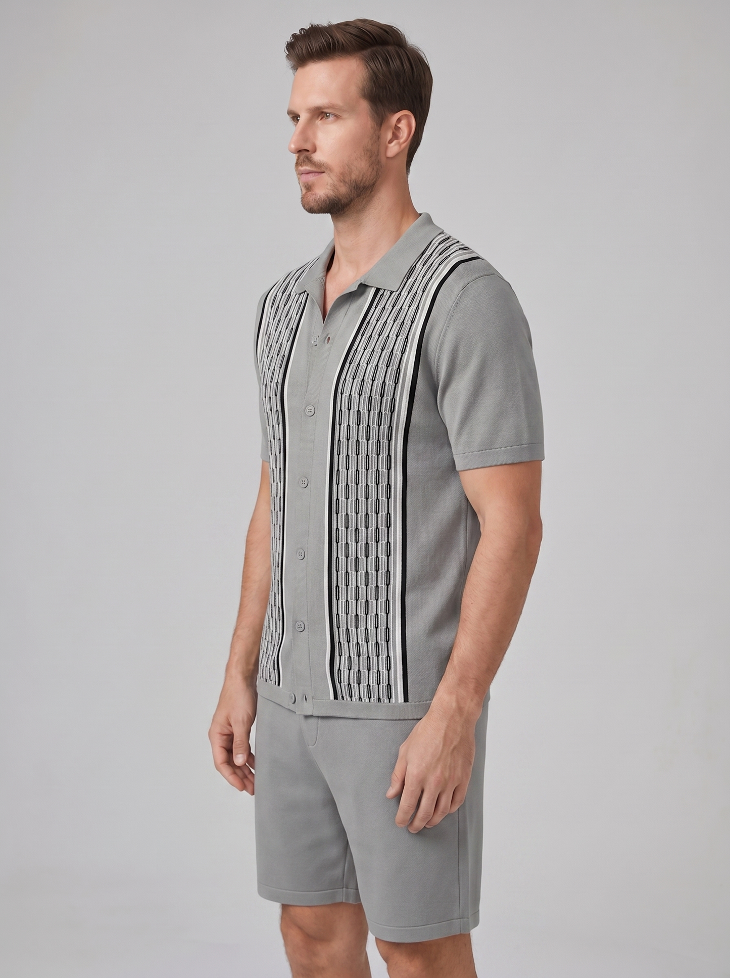 Men's Summer Set - Short Sleeve Shirt and Shorts Set