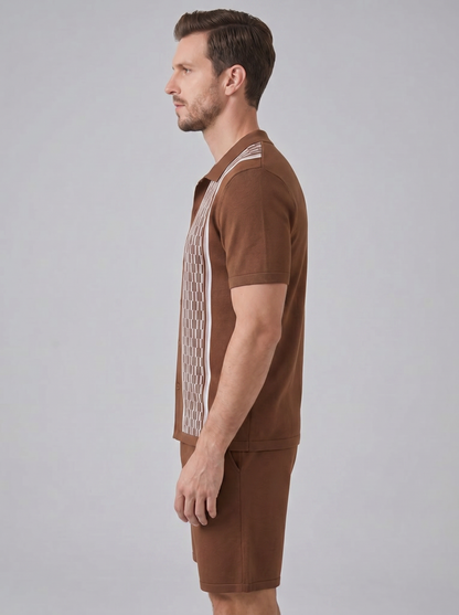 Men's Summer Set - Short Sleeve Shirt and Shorts Set