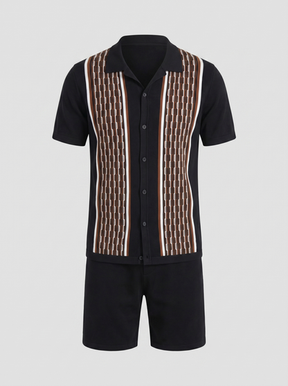 Men's Summer Set - Short Sleeve Shirt and Shorts Set