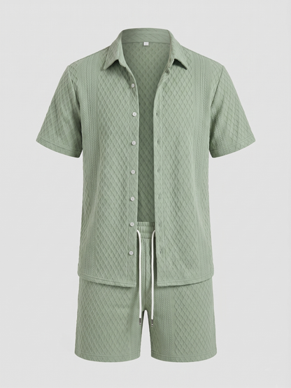 Men's Summer Waffle Outfit Set