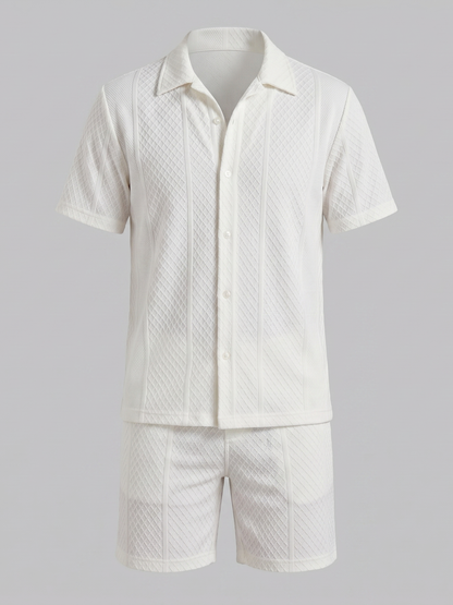 Men's Summer Waffle Outfit Set