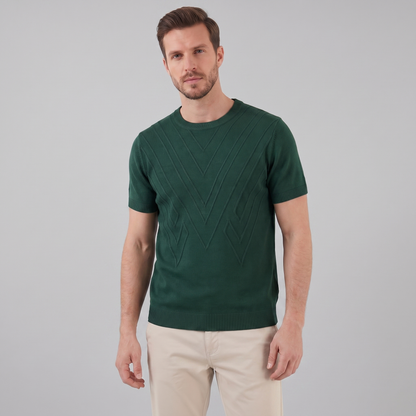 Men's Textured Knit T-Shirt