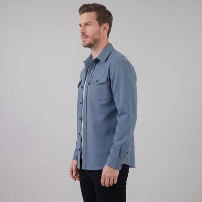 Men's Twin-Pocket Overshirt Slim Fit