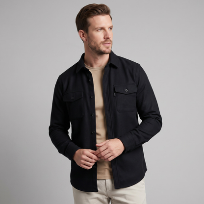 Men's Twin-Pocket Overshirt Slim Fit