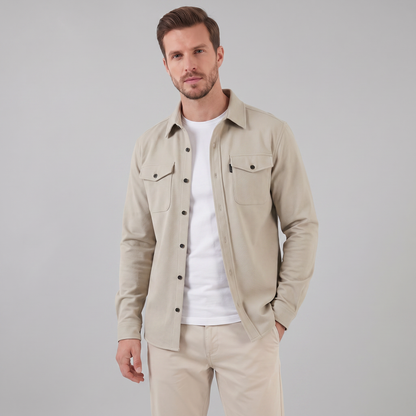 Men's Twin-Pocket Overshirt Slim Fit
