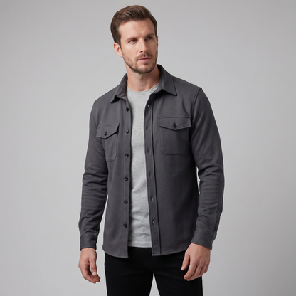 Men's Twin-Pocket Overshirt Slim Fit