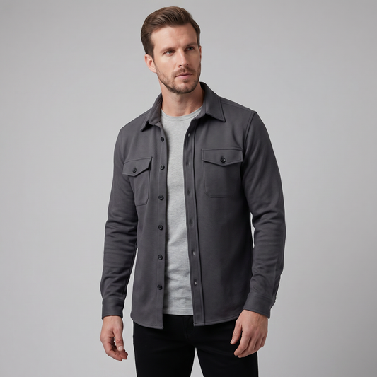 Men's Twin-Pocket Overshirt Slim Fit