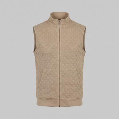Men's Utility Zip Vest with Stand-Up Collar