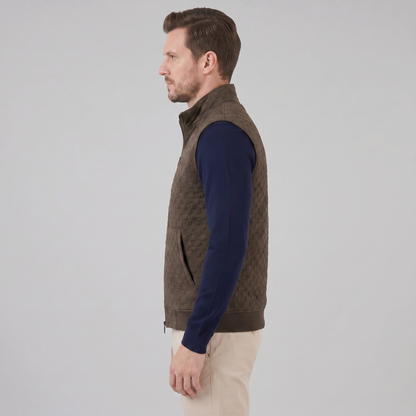 Men's Utility Zip Vest with Stand-Up Collar